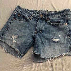 American Eagle distressed denim shorts